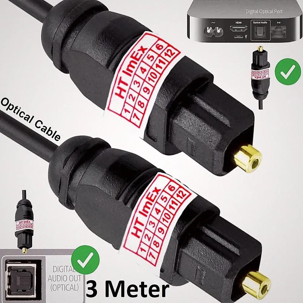 Optisches Audio Toslink kabel für SAMSUNG GQ75QN90C NEO QLED SMART TV 4K 75 Zoll