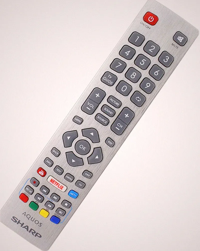 Original Sharp Aquos Smart TV Fernbedienung mit NETFLIX YouTube und 3D Tasten