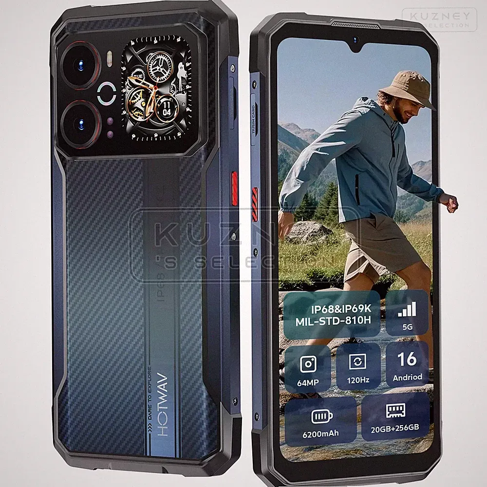Outdoor Smartphone HOTWAV Cyber 18 20GB+256GB 6,75Zoll Handy Android 16 Dual SIM