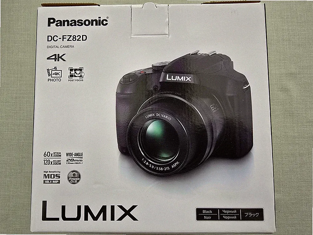 PANASONIC LUMIX DC-FZ82D Digitalkamera 18 MP 60x opt. Zoom 4K Fotos + Videos OVP