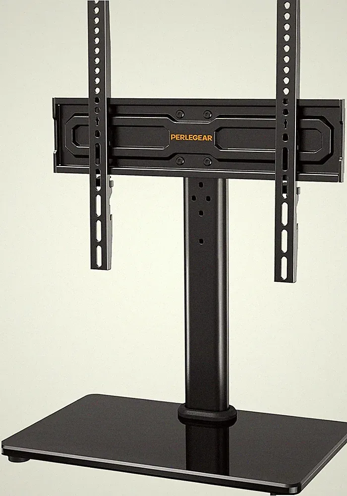 PERLEGEAR TV Standfuss Ständer Schwenkbar für 24-55/60 Flach & Curved Fernseher