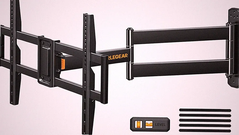 Perlegear TV Wandhalterung 37-75 Zoll Langarm bis 45 kg für Eckenmontage, VESA