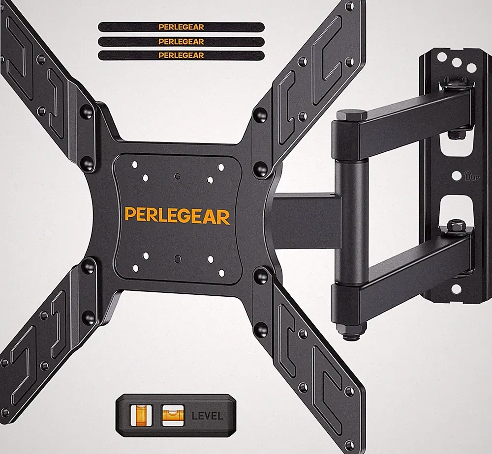 Perlegear TV Wandhalterung schwenkbar neigbar für 26-65 Zoll bis 45kg VESA