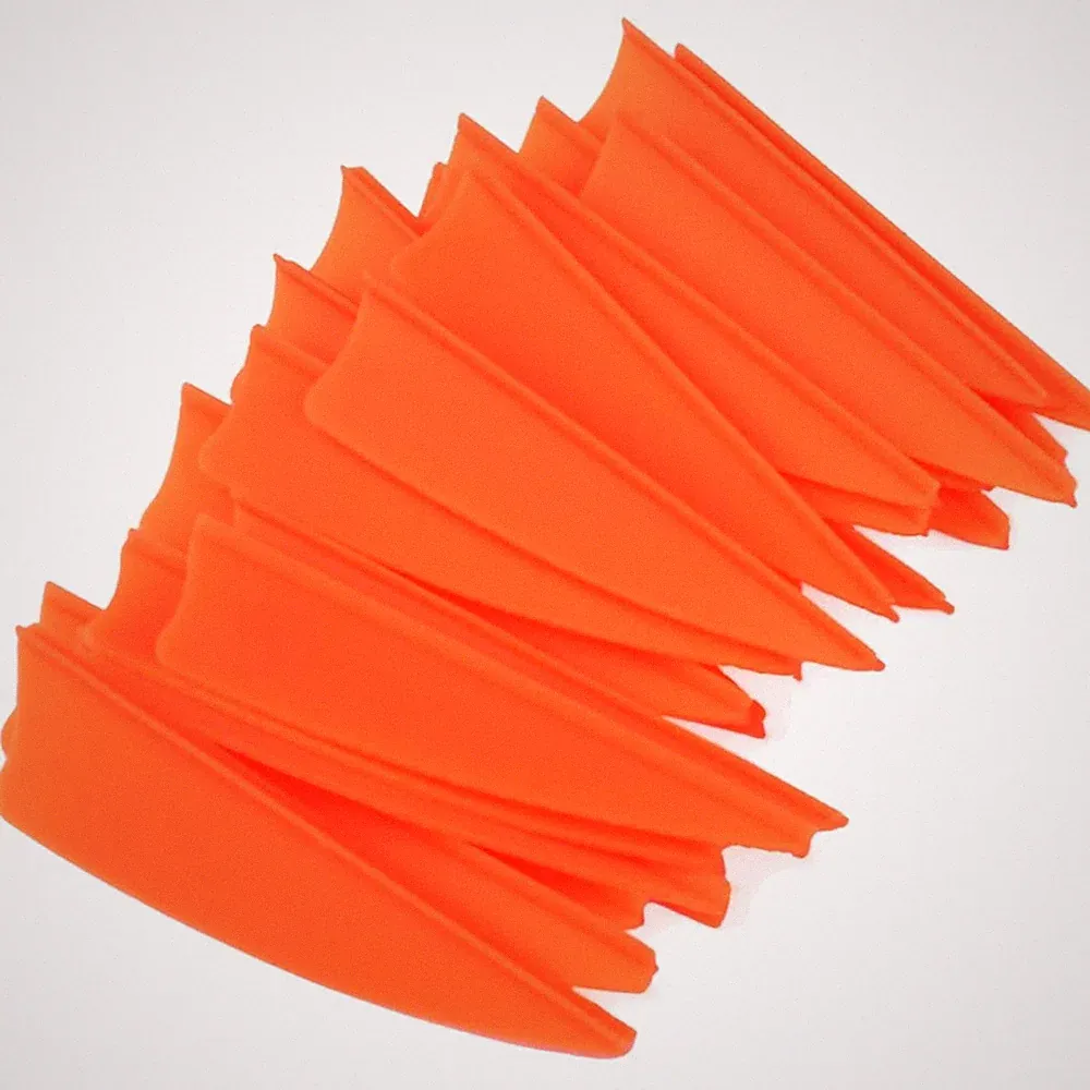 Pfeilfedern Gummi 1.75 Zoll, Bogenschießen, DIY Pfeile, Bogen, orange, 50 Stück