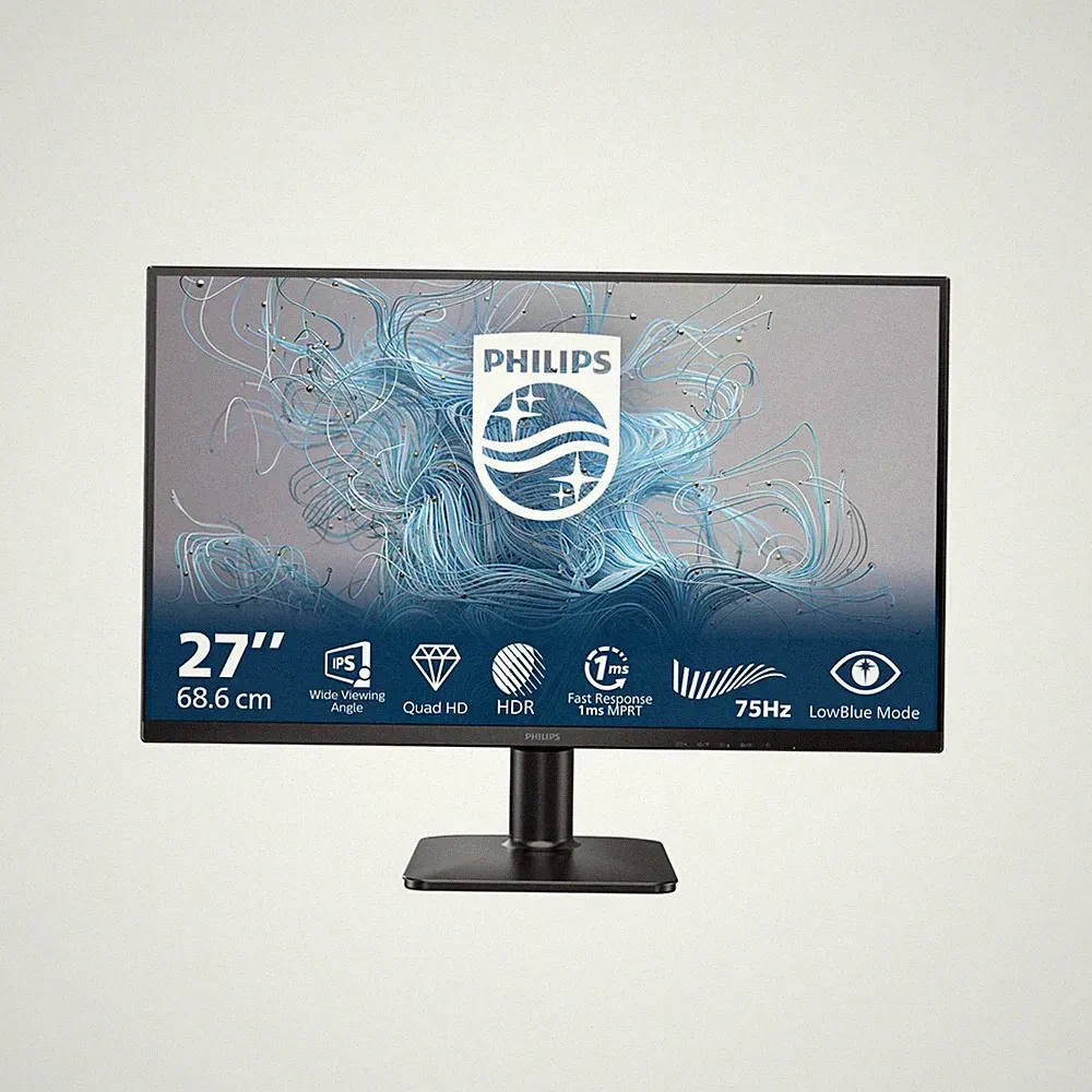 Philips 27E2N1500L - 27 Zoll QHD Monitor, Adaptive Sync, HDR10 (2560x1440, 75 Hz