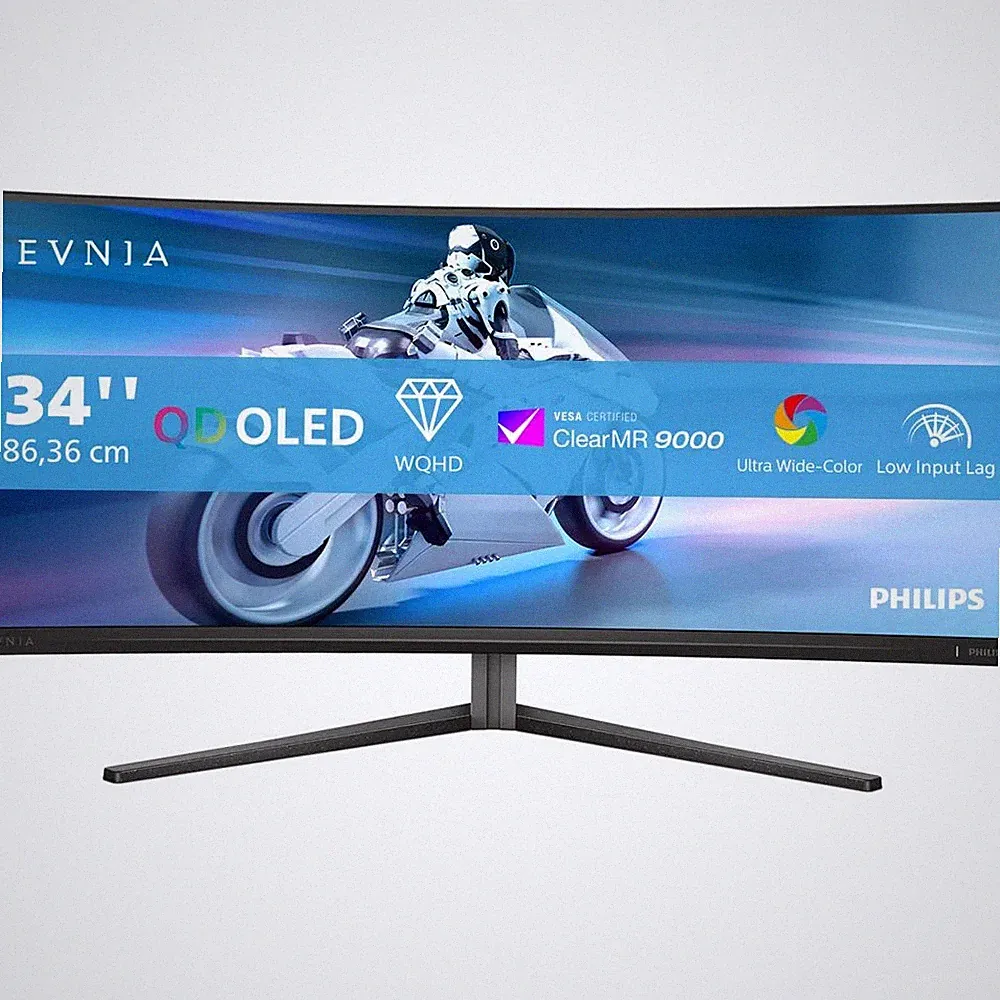 Philips 34M2C6500 34 Zoll WQHD Gaming Monitor Schwarz OLED
