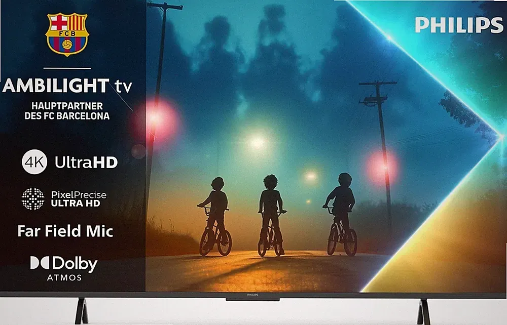 PHILIPS Ambilight 4K UHD LED Smart TV 65 Zoll mit Sprachsteuerung Alexa