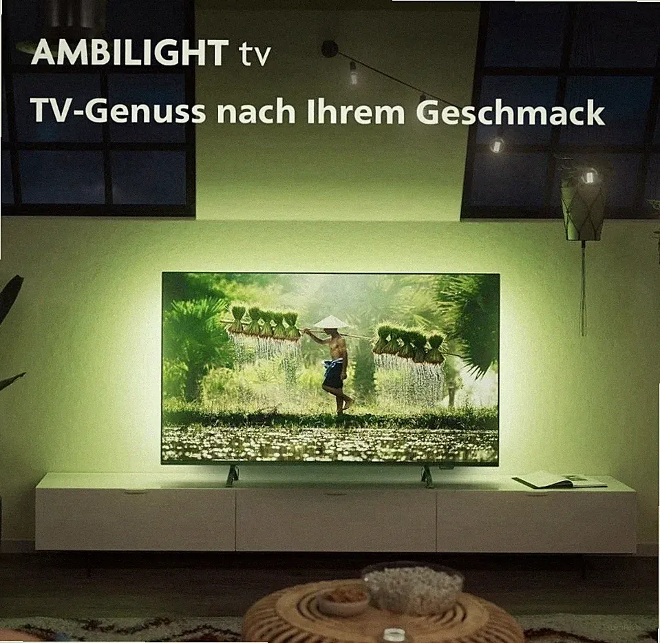 PHILIPS Ambilight Fernseher 50 Zoll 126 cm 4K Ultra HD LED Smart TV