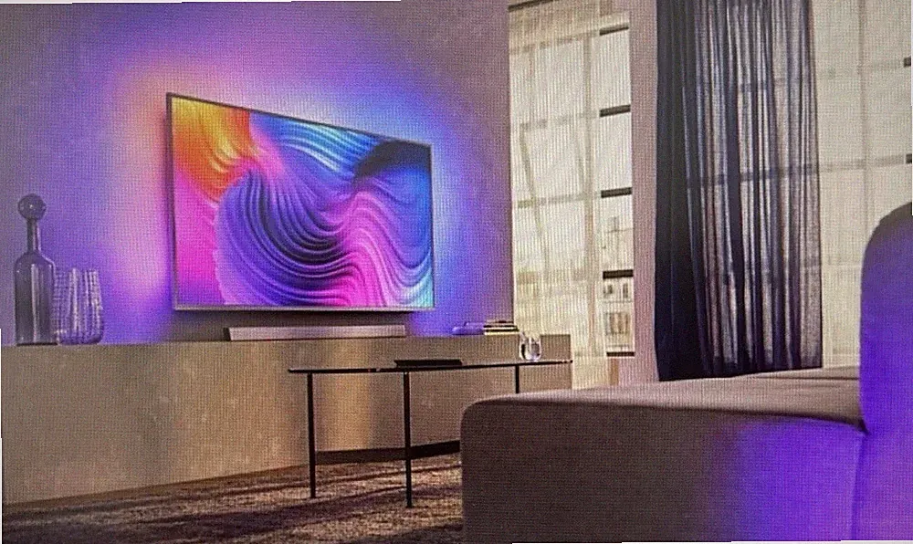 Philips Ambilight, The One 70 Zoll 4K UHD LED Smart Silber