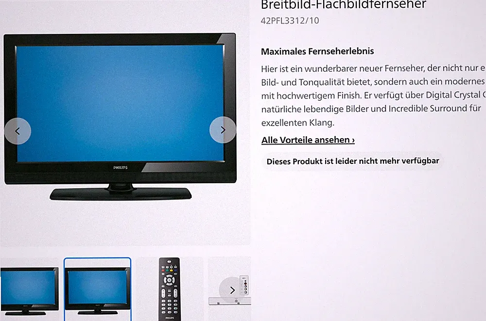 Philips Breitbild Flachbildfernseher, schwarz