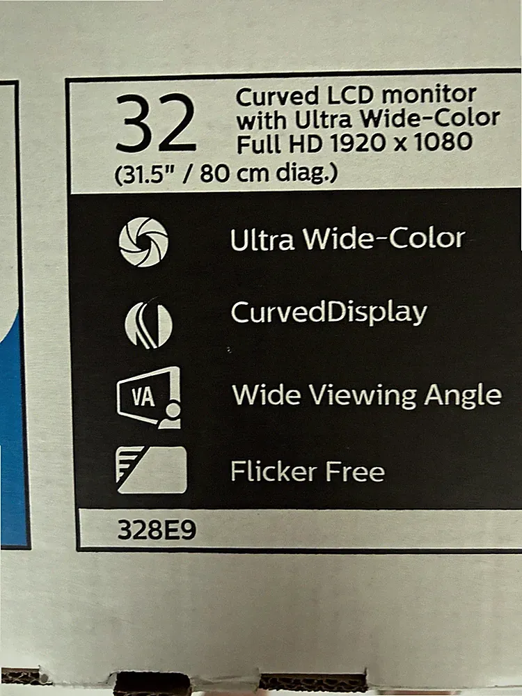 Philips E line 328E9 31,5 Zoll Curved VA Monitor FHD 75Hz HDMI DP VGA