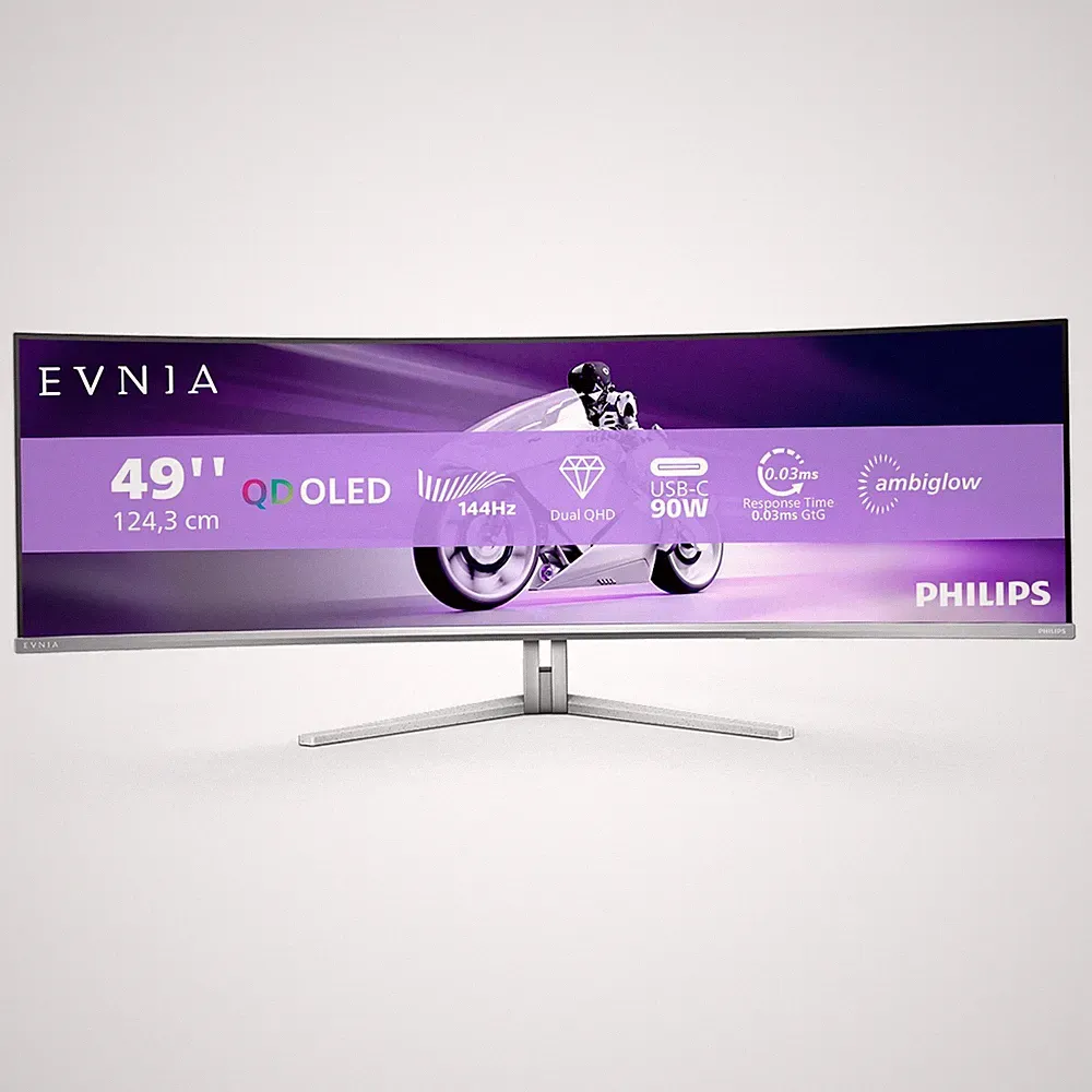 Philips Evnia 49M2C8900L 49 Zoll DQHD QD-OLED Panel 32:9 144 Hz Curved Gaming...