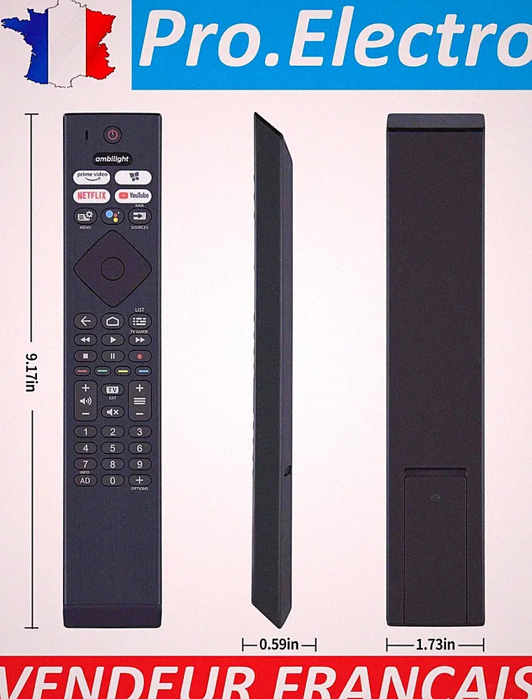 PHILIPS SRC-4526 TV Fernbedienung Remote Mit Ambilight Sprachsteuerung