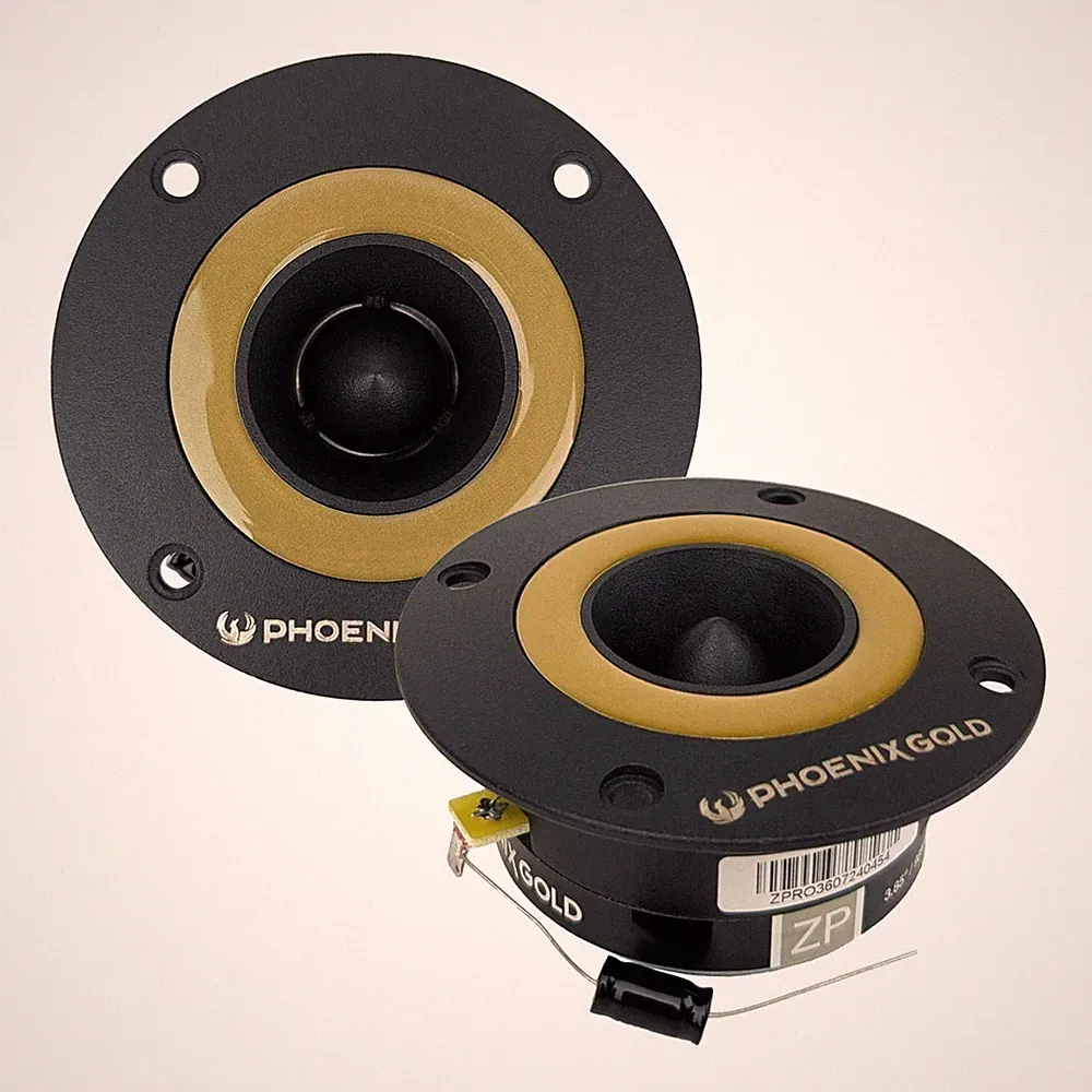 PHOENIX GOLD ZPRO36 3,8 Zoll Bullet Hochtöner Paar Schwarz 4 Ohm 75 W RMS