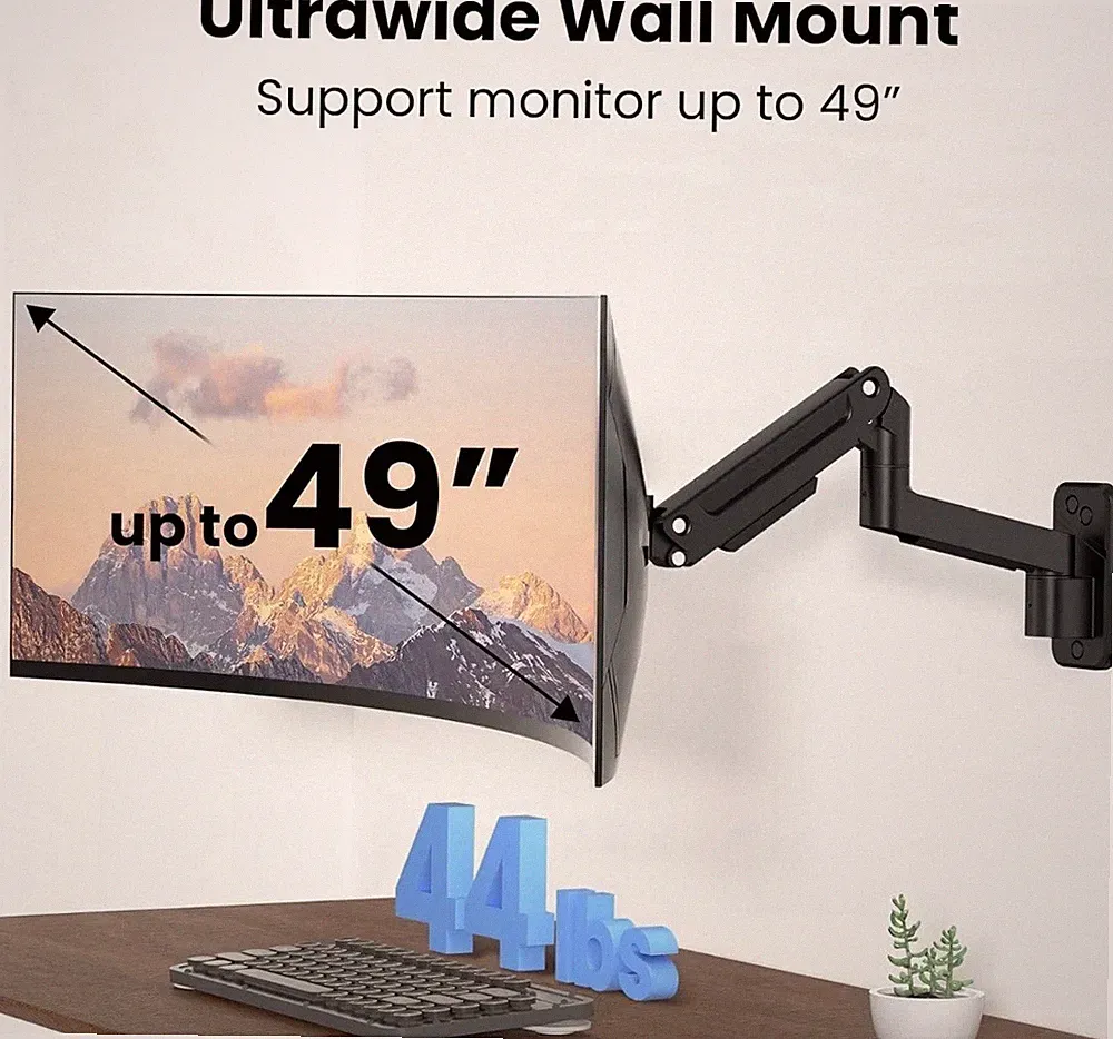 PUTORSEN Monitor Wandhalterung für 17-49 Zoll Bildschirm bis 20kg, VESA 75/100mm