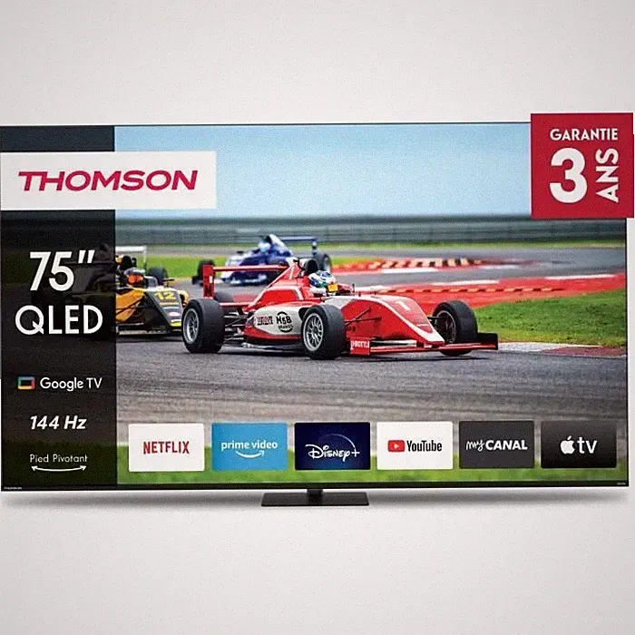 QLED-Fernseher 75 Zoll 4K UHD - Thomson 75QG7C14 - 144Hz - Google TV - 2xHDMI