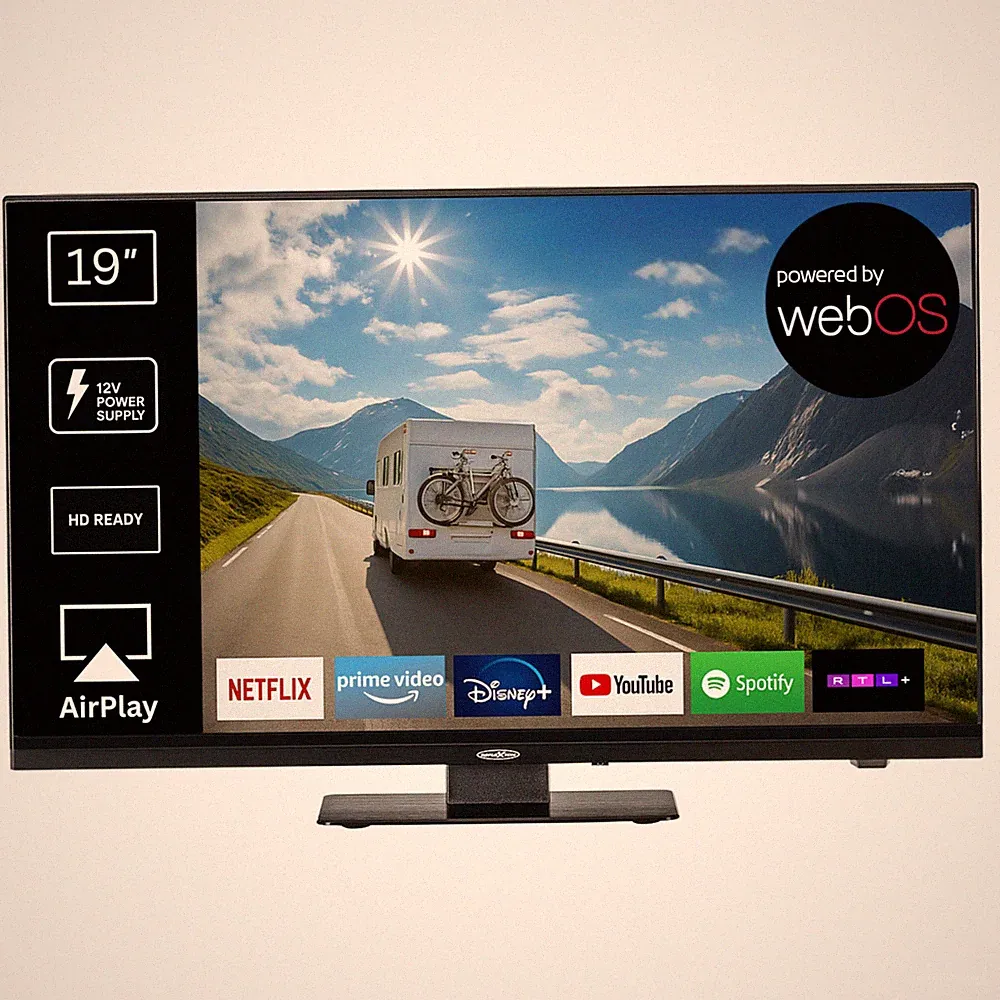 Reflexion LDDX19iBT-B rahmenloser Smart LED-TV mit Triple Tuner, DVD 12/24/230V