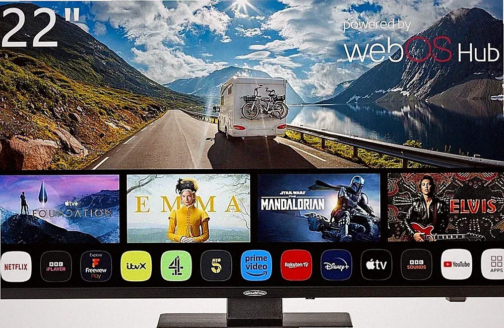 Reflexion LDDX22iBT-B Smart LED-TV mit Triple Tuner DVB-S2/C/T2 HD, DVD, 12/230V