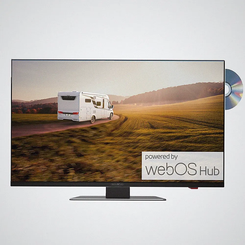 Reflexion LDDX22iBT_Black Smart TV mit int. DVD-Laufwerk für Caravan 12/24/230 V