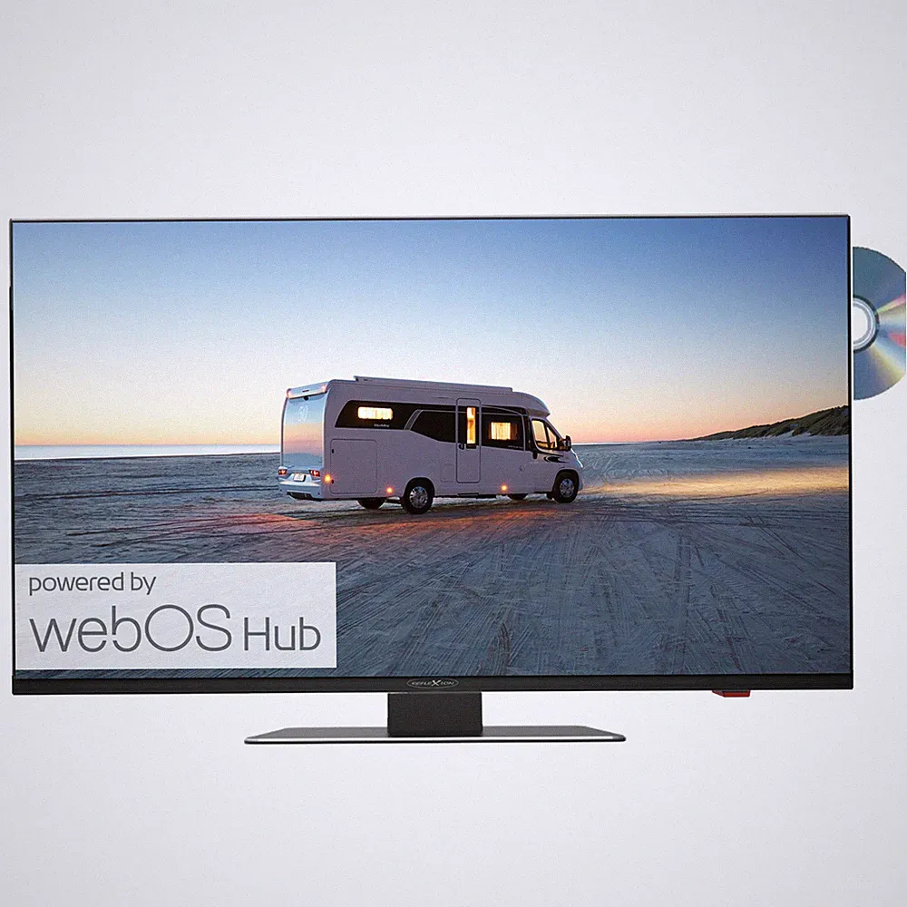 Reflexion LDDX24iBT_Black Smart TV mit int. DVD-Laufwerk für Caravan 12/24/230 V