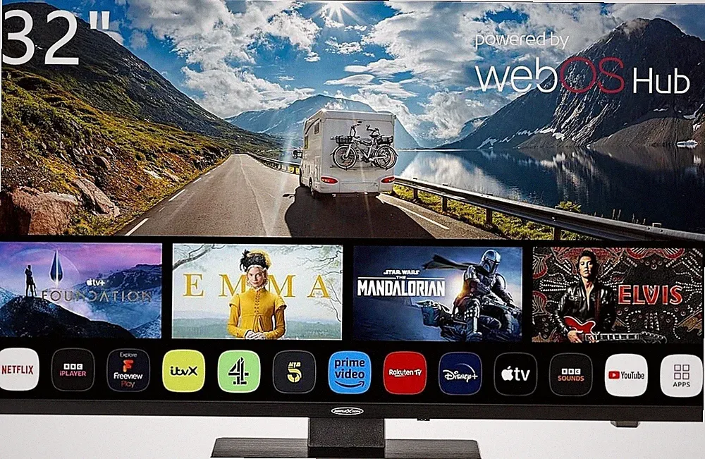 Reflexion LDDX32iBT-B Smart LED-TV mit Triple Tuner DVB-S2/C/T2 HD, DVD, 12/230V