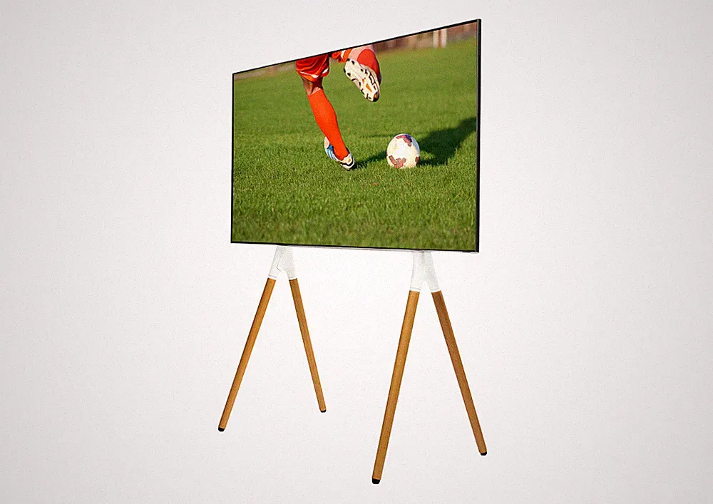 Restposten !!! LED LCD TV Standfuß Ständer Design 49-70 Zoll Holz Weiß/Buche
