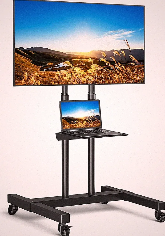 RFIVER TV Ständer Rollbar für 32-80 Zoll Flach Curved Fernseher bis 50 kg Max