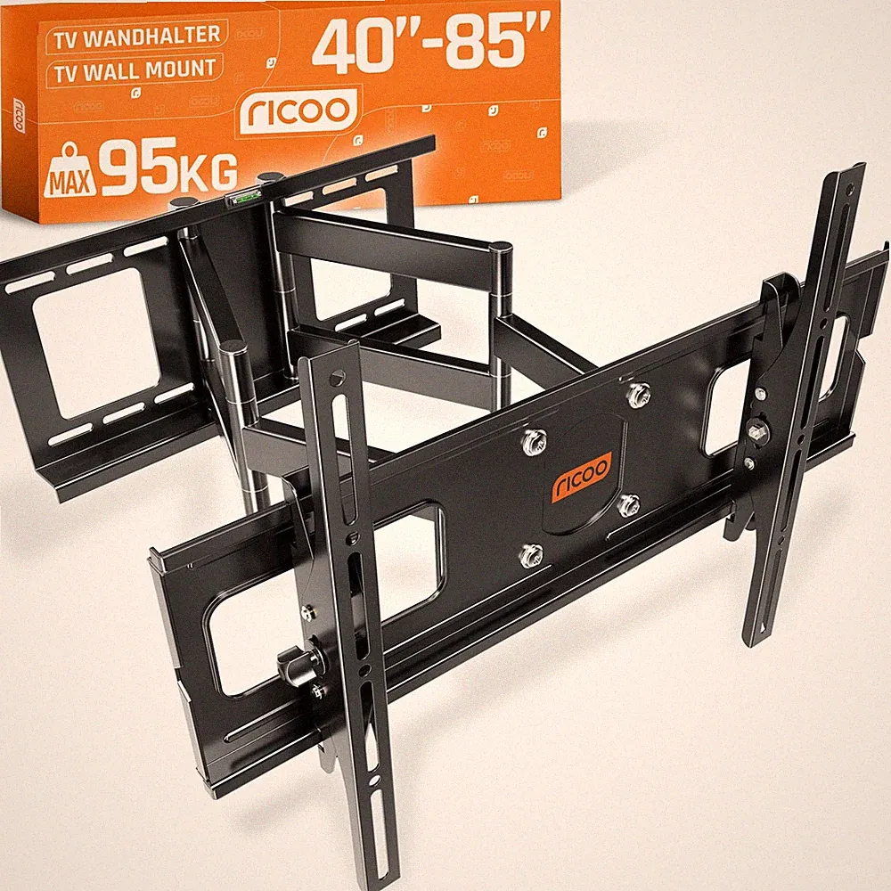RICOO TV Wandhalterung Schwenkbar Neigbar 50 55 65 75 85 Zoll Fernseher max 95Kg