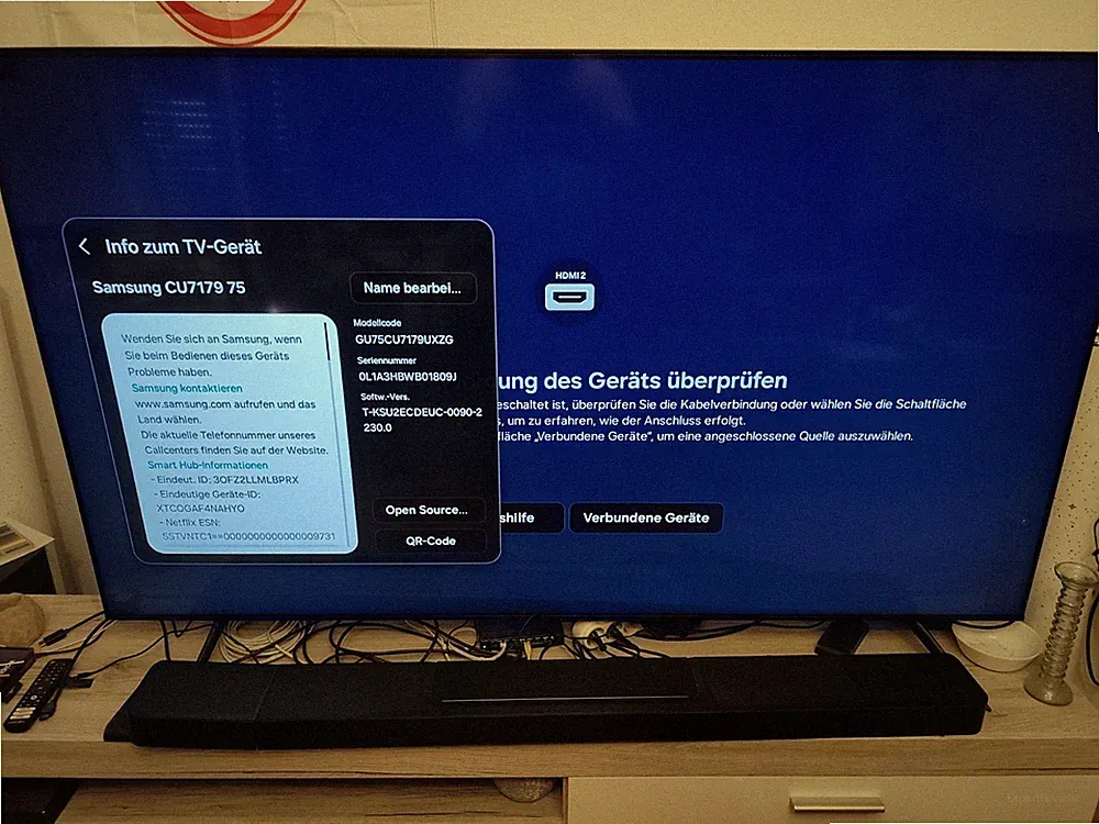 Samsung CU7179 75 Zoll 4K (2160p) LED Smart TV Streaming HDMI GU75CU7199UXZG