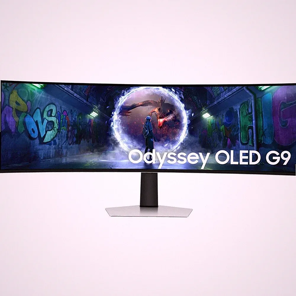 Samsung LS49DG934SUXEN 49 Zoll OLED 4K Gaming Monitor Silber OLED