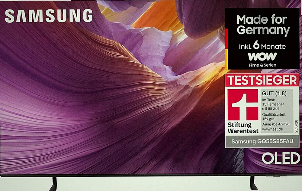 Samsung OLED 4K S85F 55 Zoll UHD-Fernseher 4K HDR, Farben Pantone Validiert