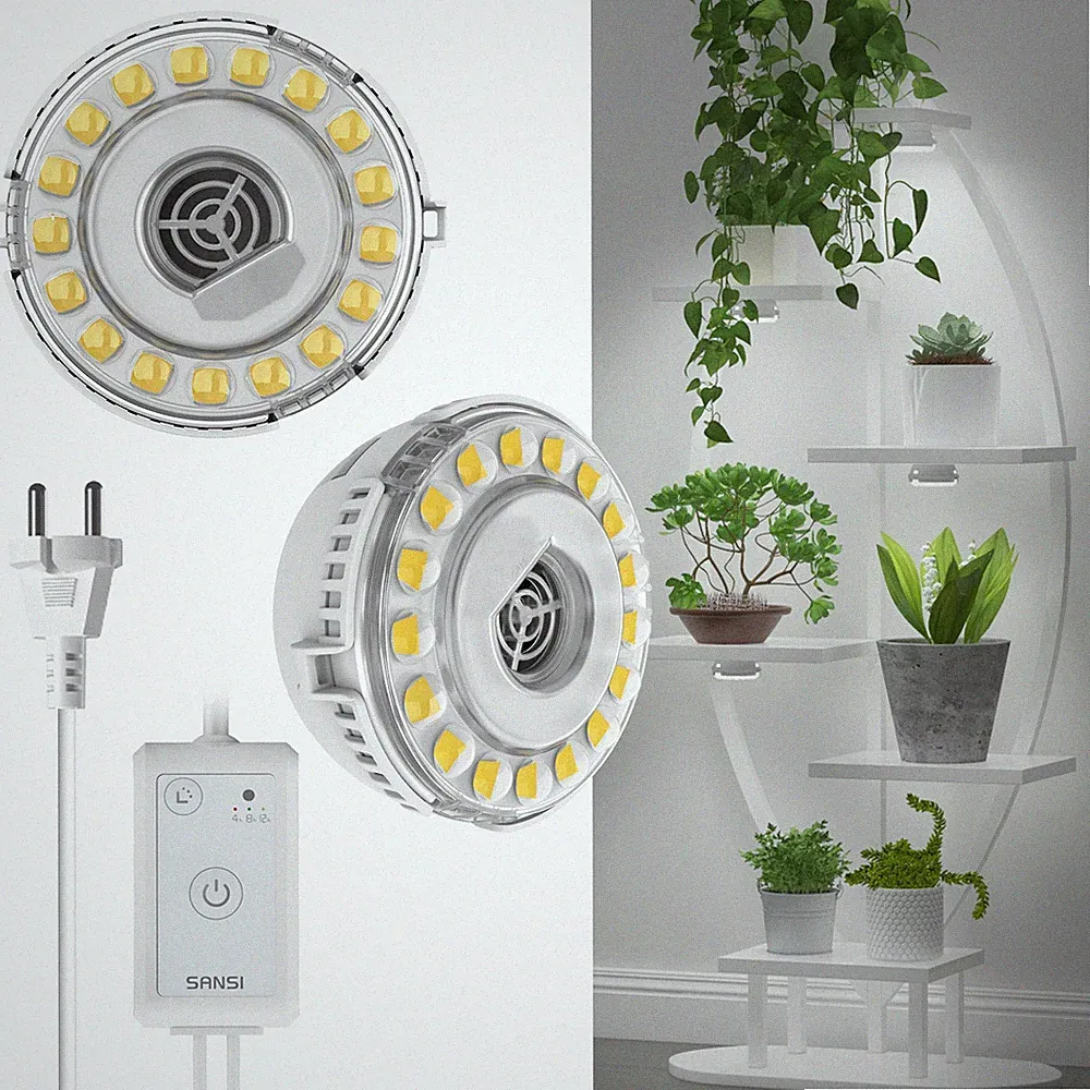 SANSI LED Pflanzenlampe Timer Dimmbar Vollspektrum 10W=150W Hängende 2-Kopf