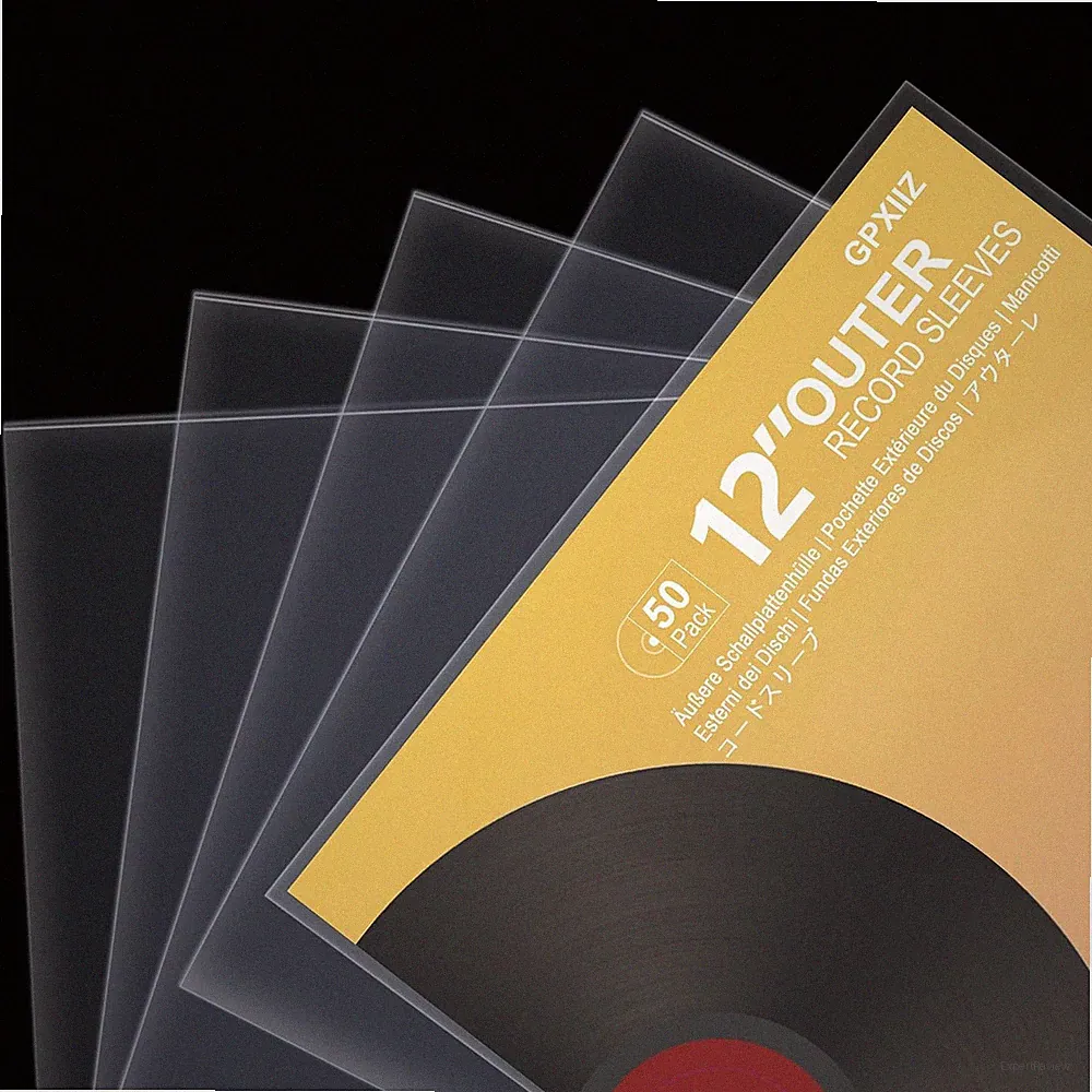 Schallplattenhüllen 12 Zoll Transparent Vinyl 50 Stück 12,75" x 12,75" LP Schutz