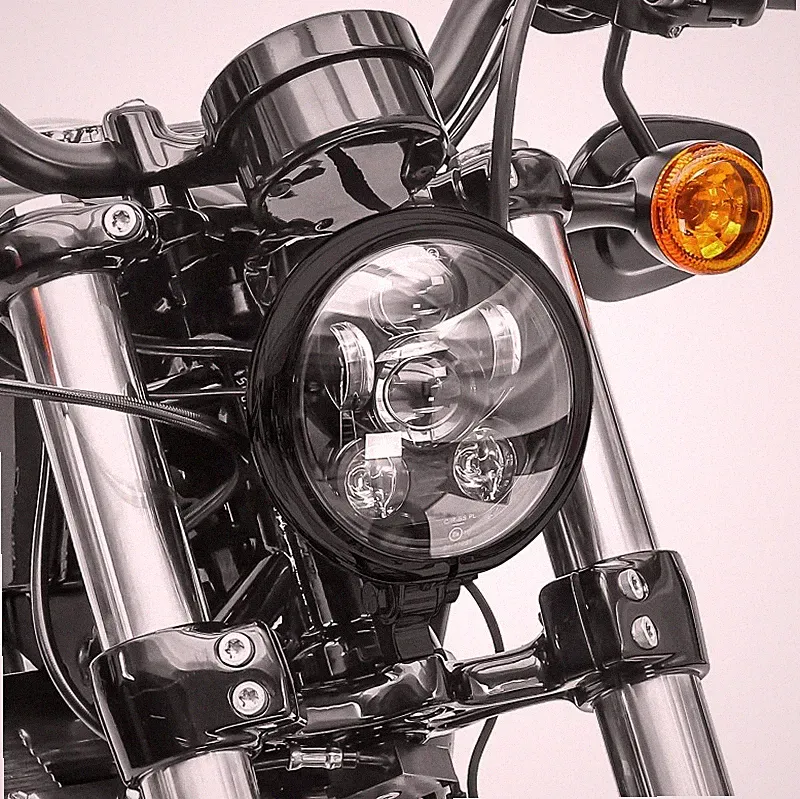 Scheinwerfer 5,75 Zoll kompatibel mit Harley Hauptscheinwerfer schwarz C-Ware