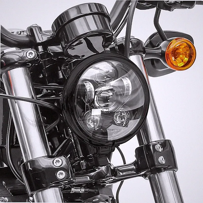 Scheinwerfer 5,75 Zoll kompatibel mit Harley Hauptscheinwerfer schwarz gebraucht