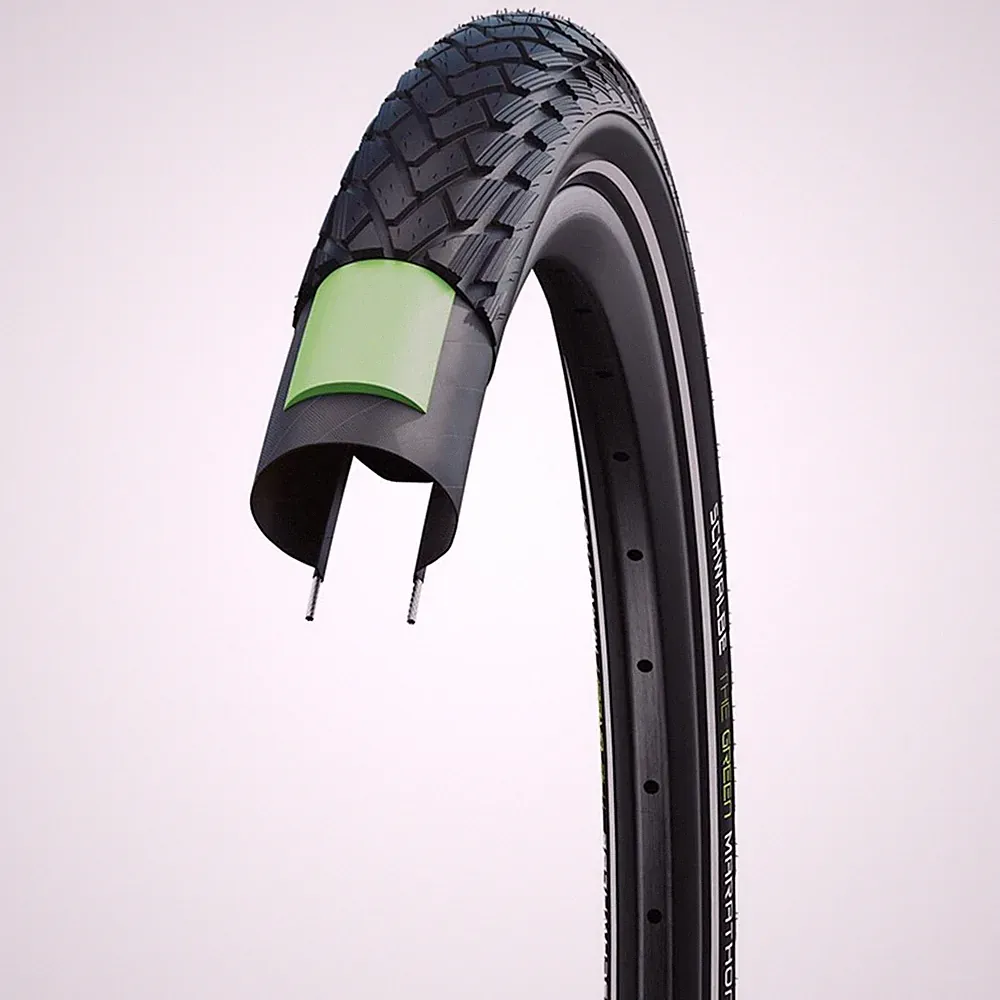 Schwalbe Fahrrad Reifen Grün Marathon HS620 28" 28 x 1.75 Zoll GG Eco Schwarz