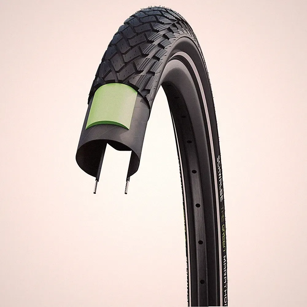 Schwalbe Fahrrad Reifen Grün Marathon HS620 28" 28 x 1.75 Zoll GG Eco Schwarz
