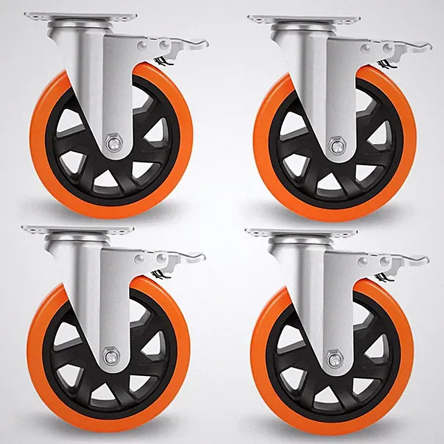Schwerlastrollen 150mm mit Bremse für Möbel Werkbänke Industrielle Anwendungen