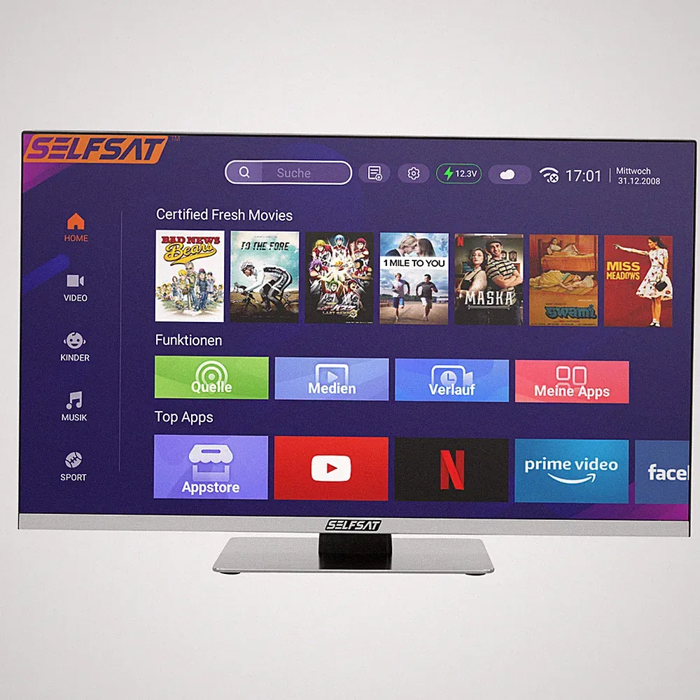 Selfsat SMART LED TV 1255 55 cm 22" Frameless DVB-S2/C/T2 mit WLAN Bluetooth