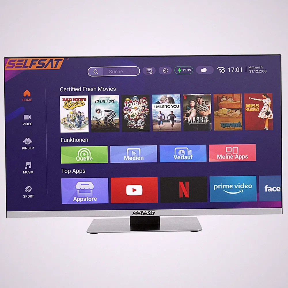 Selfsat SMART LED TV 1255 55 cm 22" Frameless DVB-S2/C/T2 mit WLAN Bluetooth