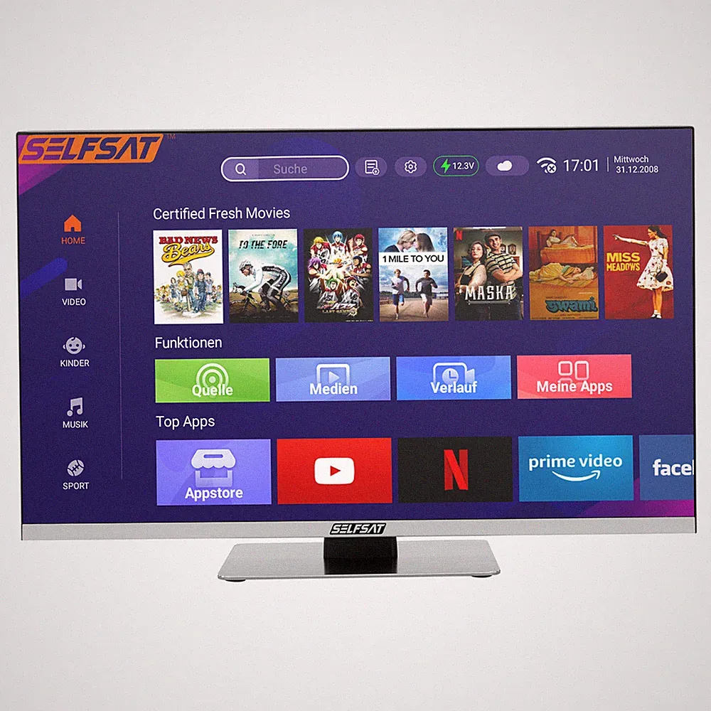Selfsat SMART LED TV 1260 60 cm 24" Frameless DVB-S2/C/T2 mit WLAN Bluetooth