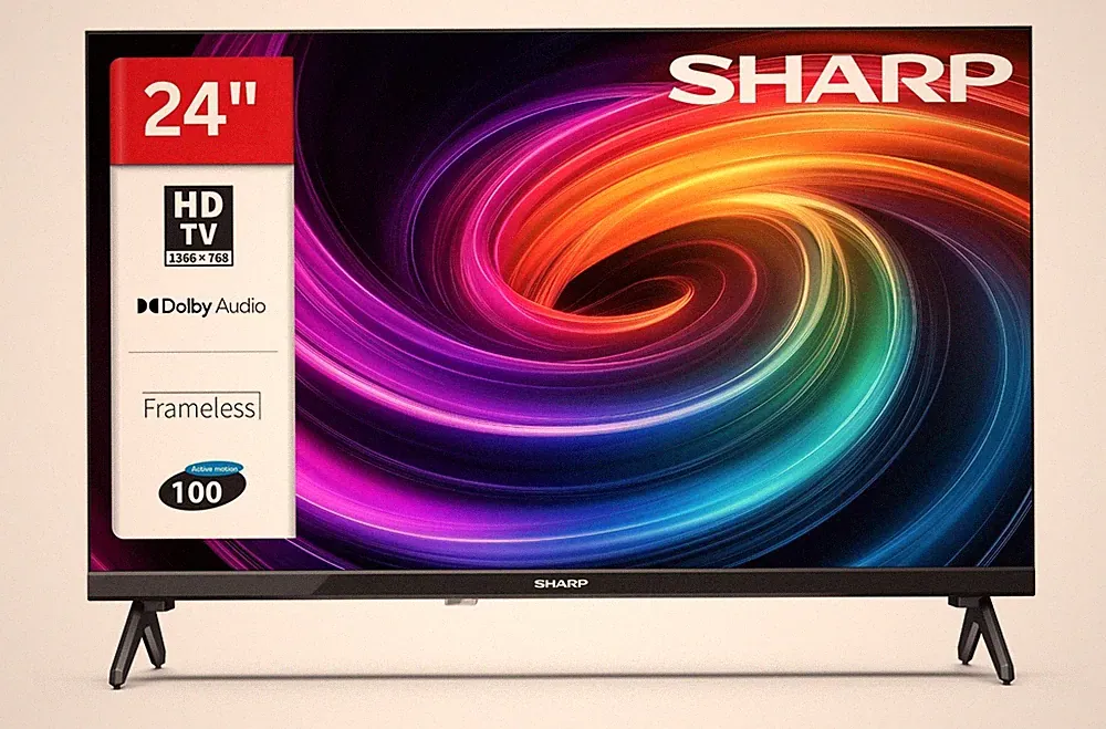 Sharp 24HA1705E 24 Zoll Fernseher LED TV HD Auflösung Triple-Tuner 2026