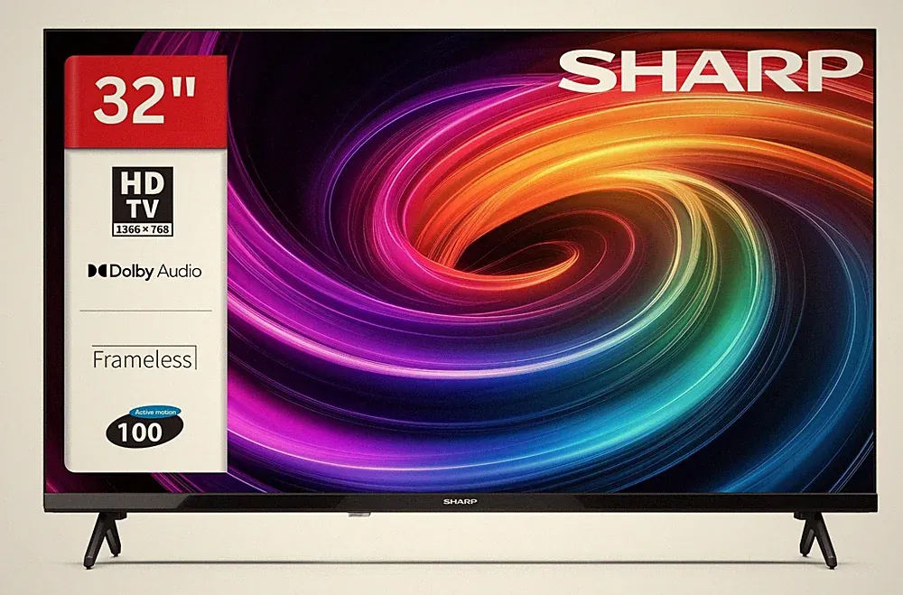 Sharp 32HA1705E 32 Zoll Fernseher LED TV HD Auflösung Triple-Tuner 2026