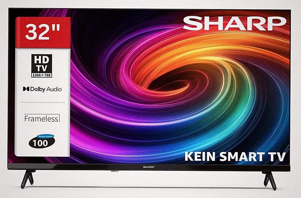 Sharp 32HA1705E 32 Zoll Fernseher LED TV HD Auflösung Triple-Tuner gebraucht