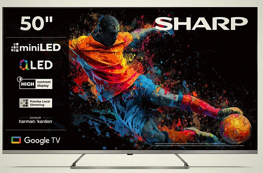 Sharp 50JP7765E QLED Fernseher 50 Zoll Google Smart TV 4K HDR Dolby Vision 2026