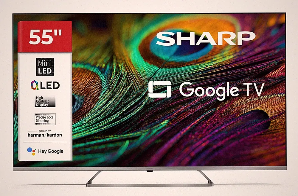 Sharp 55JP7765E QLED Fernseher 55 Zoll Google Smart TV 4K Dolby Vision gebraucht