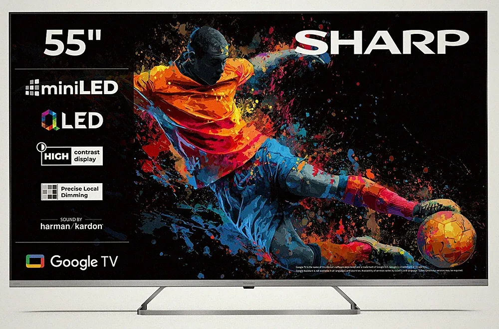 Sharp 55JP7765E QLED Fernseher 55 Zoll Google Smart TV 4K HDR Dolby Vision 2026