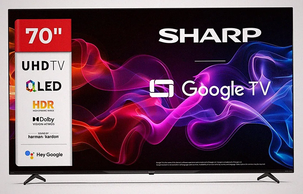 Sharp 70HP5765E QLED Fernseher 70 Zoll Google Smart TV 4K HDR Dolby Vision 2026