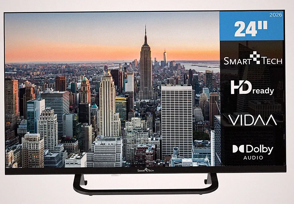 Smart Tech 24HV02V Fernseher 24 Zoll Smart TV VIDAA HD TV Triple-Tuner 2026