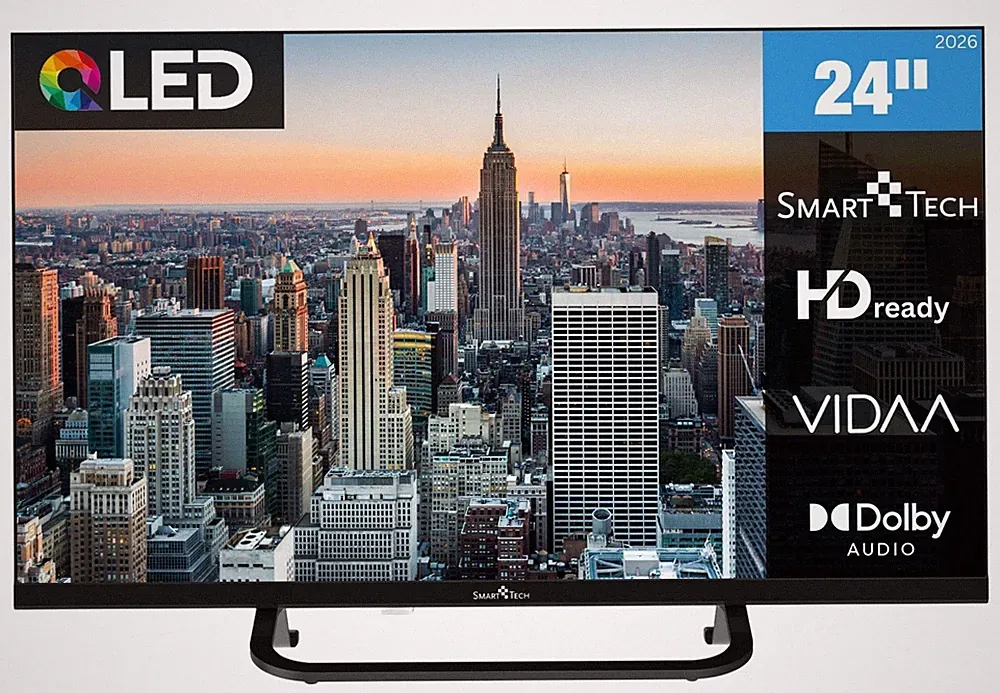 Smart Tech 24QV02VC QLED Fernseher 24 Zoll Smart TV VIDAA HD ready 12 Volt 2026